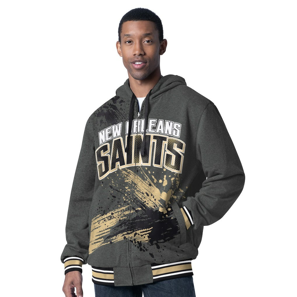 NFL New Orleans Saints G-III Sports by Carl Banks Dual Threat Reversable Full-Zip Hooded Jacket