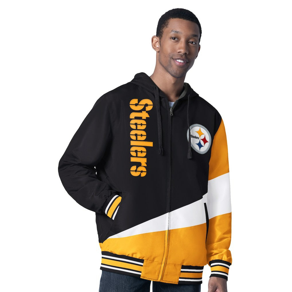 NFL Pittsburgh Steelers G-III Sports by Carl Banks Dual Threat Reversable Full-Zip Hooded Jacket