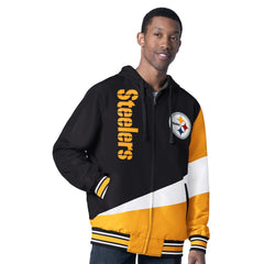 NFL Pittsburgh Steelers G-III Sports by Carl Banks Dual Threat Reversable Full-Zip Hooded Jacket