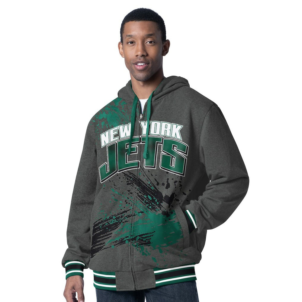 NFL New York Jets G-III Sports by Carl Banks Dual Threat Reversable Full-Zip Hooded Jacket