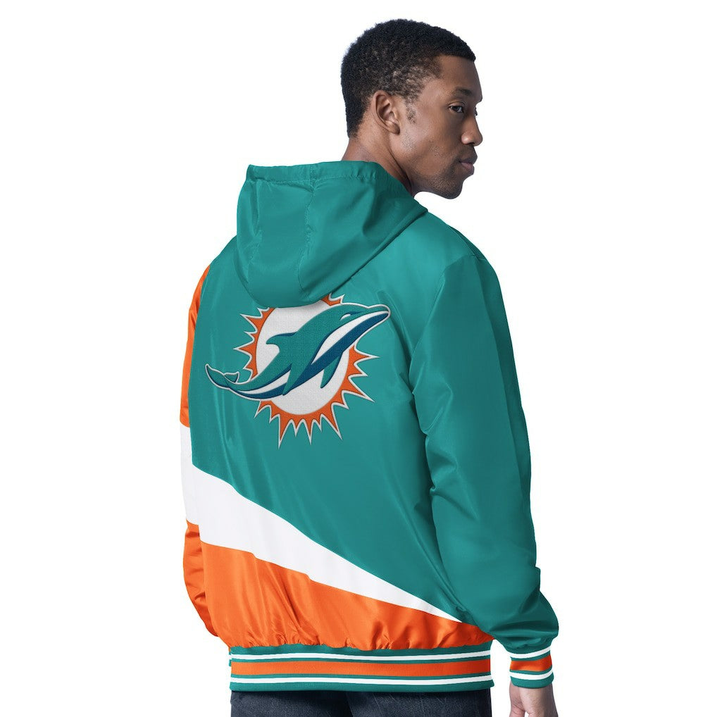 NFL Miami Dolphins G-III Sports by Carl Banks Dual Threat Reversable Full-Zip Hooded Jacket