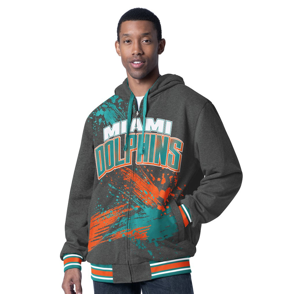 NFL Miami Dolphins G-III Sports by Carl Banks Dual Threat Reversable Full-Zip Hooded Jacket