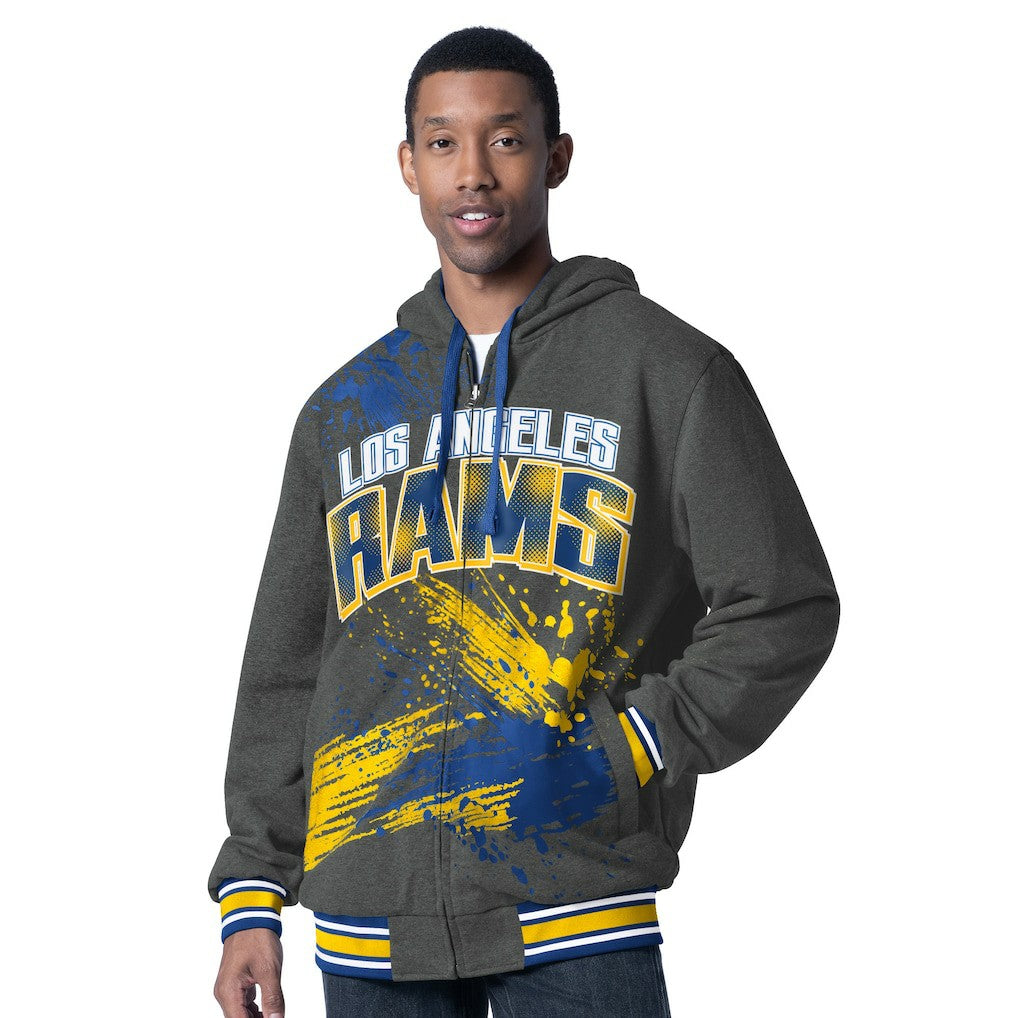 NFL Los Angeles Rams G-III Sports by Carl Banks Dual Threat Reversable Full-Zip Hooded Jacket