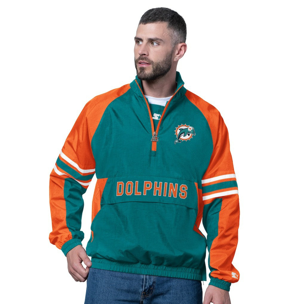 NFL Miami Dolphins Starter Vintage Logo Prospect Half-Zip Pullover