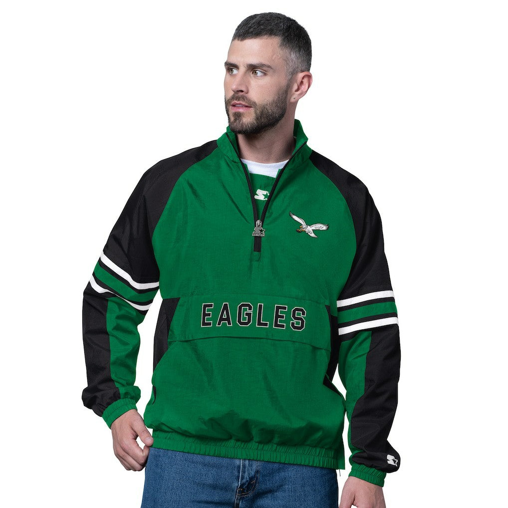 NFL Philadelphia Eagles Starter Vintage Logo Prospect Half-Zip Pullover