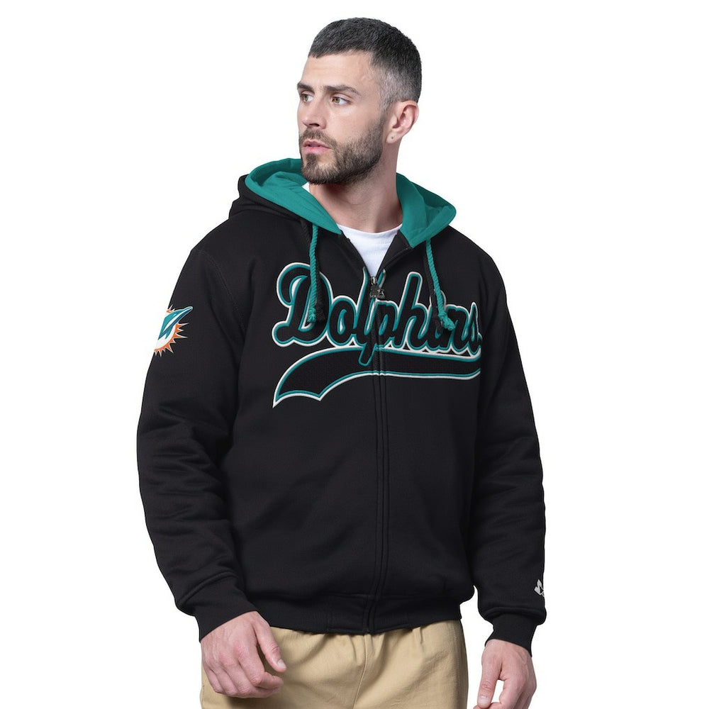 NFL Miami Dolphins Starter Big Shot Full-Zip Double Hoodie