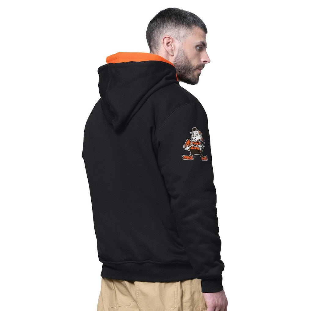NFL Cleveland Browns Starter Big Shot Throwback Full-Zip Double Hooded Jacket