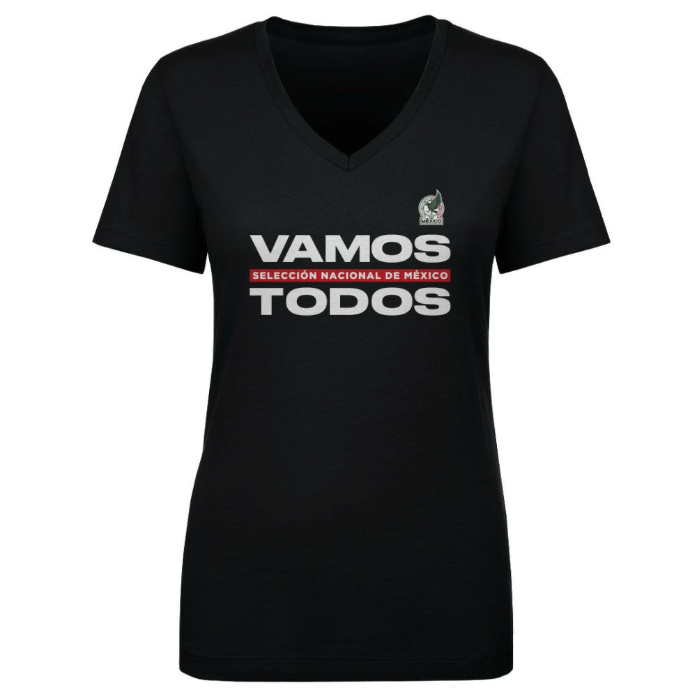 Mexico National Team 500 Level Women's Vamos Todos V-Neck T-Shirt / Soccer Sale