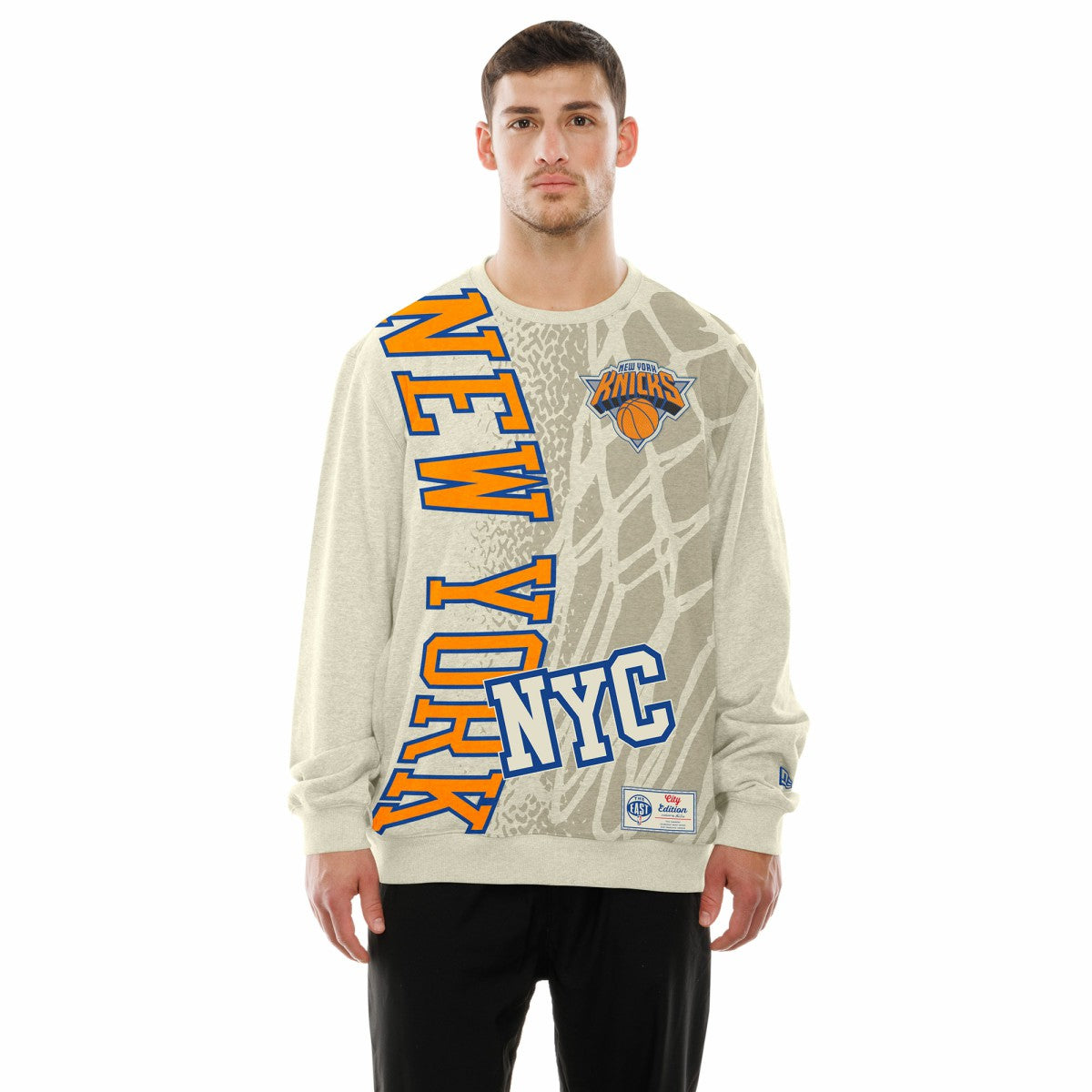 New York Knicks 2025/26 City Edition Sweatshirt - Tan | New Era on sale