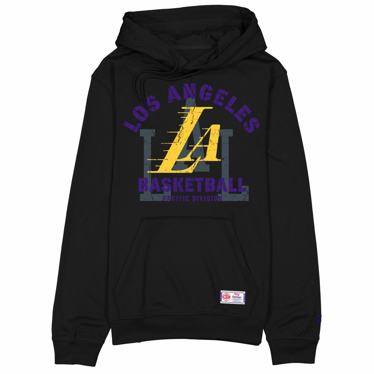 Los Angeles Lakers 2025/26 City Edition Fleece Hoodie - Black | New Era on sale