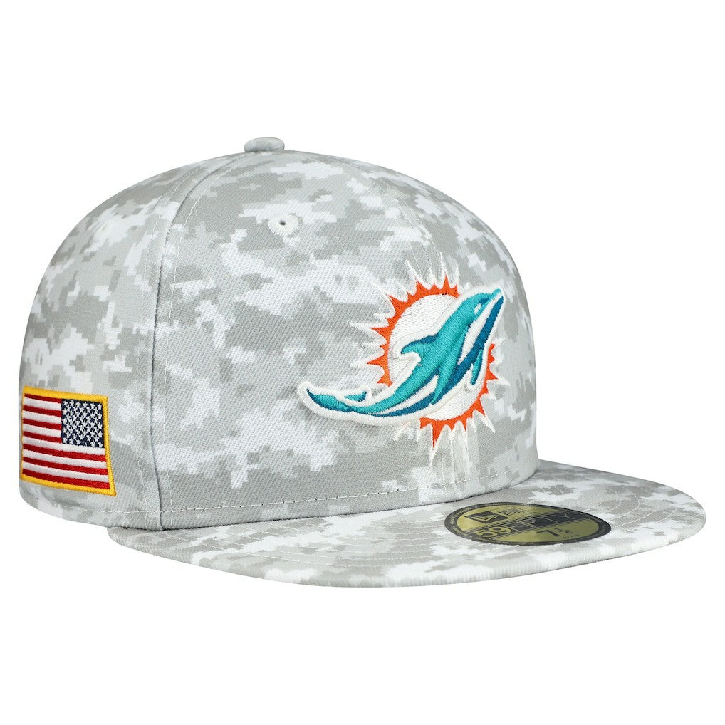 NFL Miami Dolphins 2025 Salute to Service Fan Pack 59FIFTY Fitted Hat