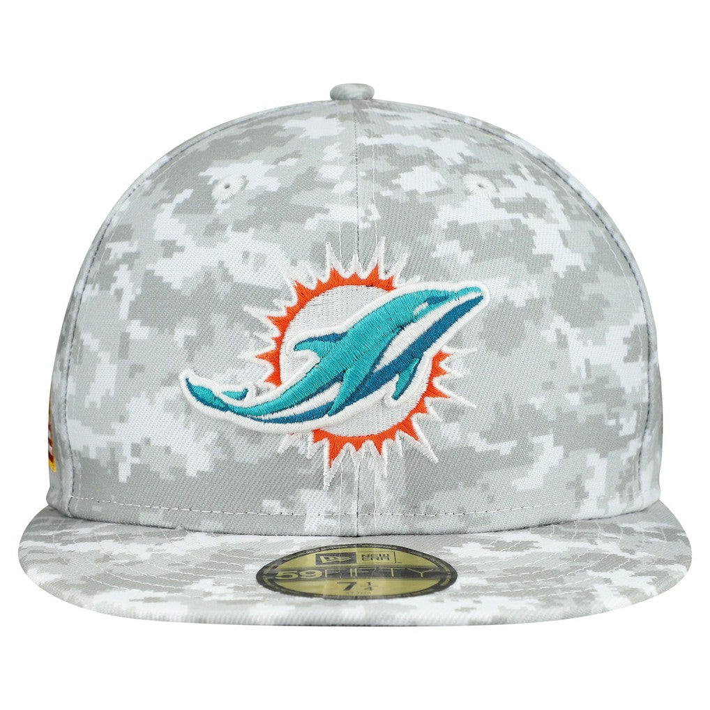 NFL Miami Dolphins 2025 Salute to Service Fan Pack 59FIFTY Fitted Hat