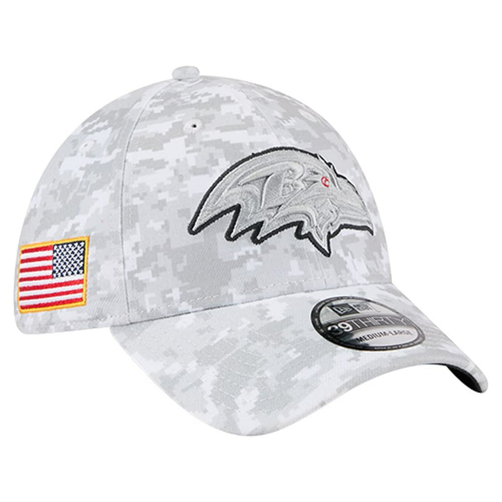 NFL Baltimore Ravens 2025 Salute to Service Digital Camo Fan Pack 39THIRTY Flex Hat