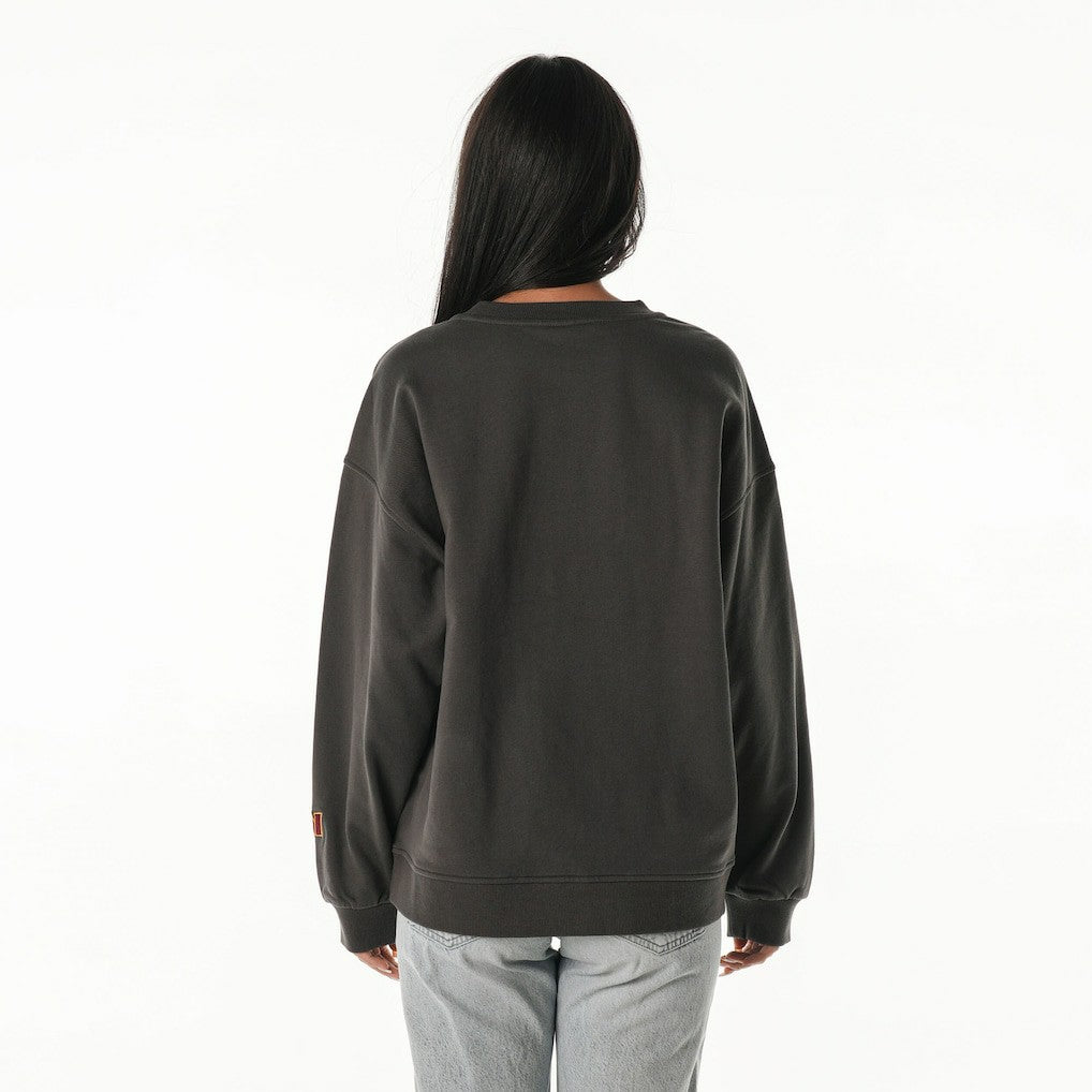 NFL Washington Commanders The Wild Collective Women's Rock Crystal Oversized Crewneck Sweatshirt