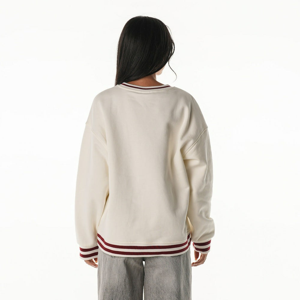 NFL Washington Commanders The Wild Collective Women's Oversized Vintage French Terry Sweatshirt