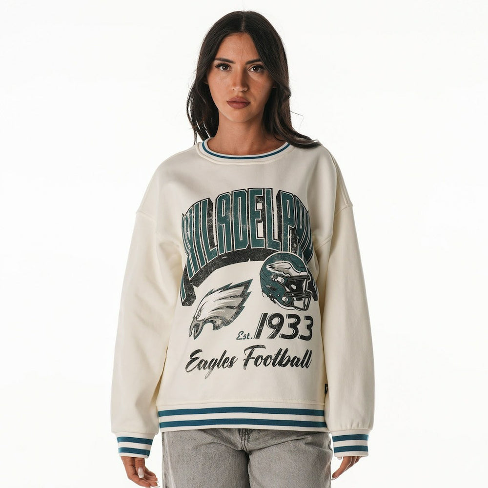 NFL Philadelphia Eagles The Wild Collective Women's Oversized Vintage French Terry Sweatshirt