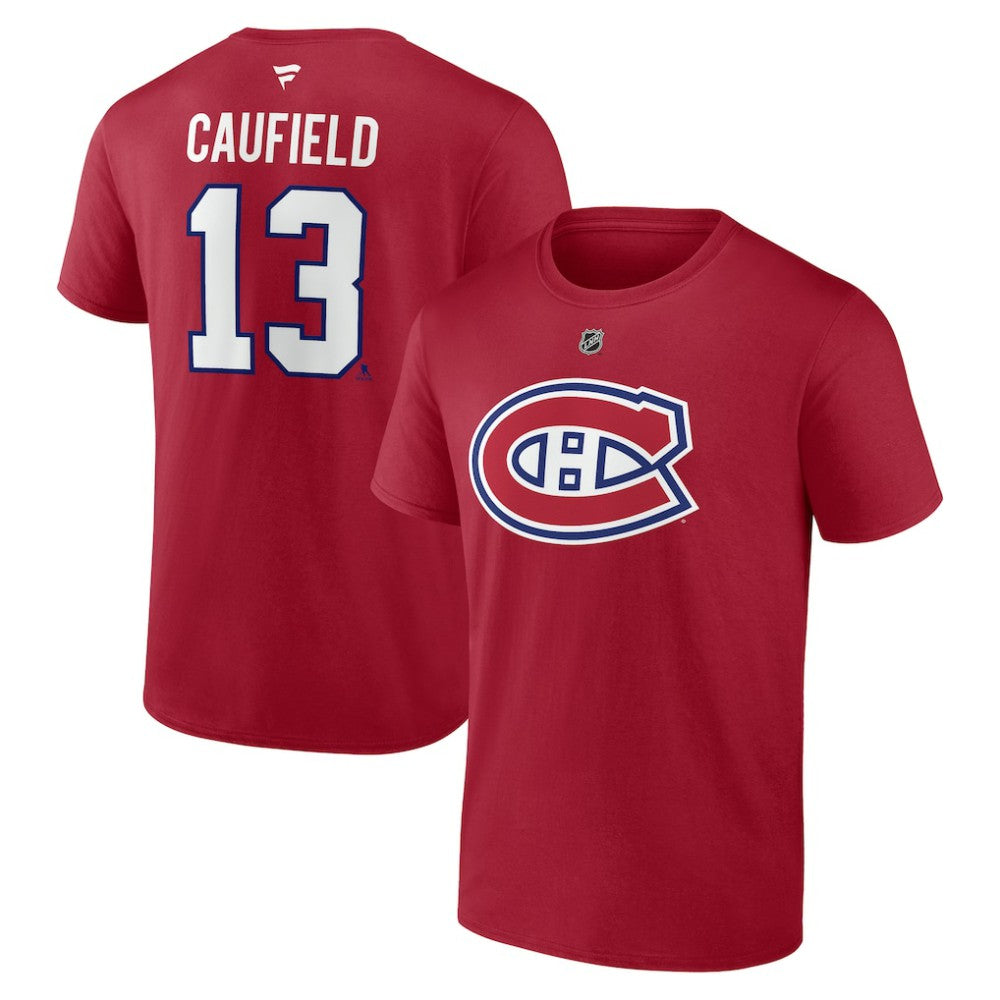 Cole Caufield Montreal Canadiens Fanatics Authentic Stack Name & Number T-Shirt