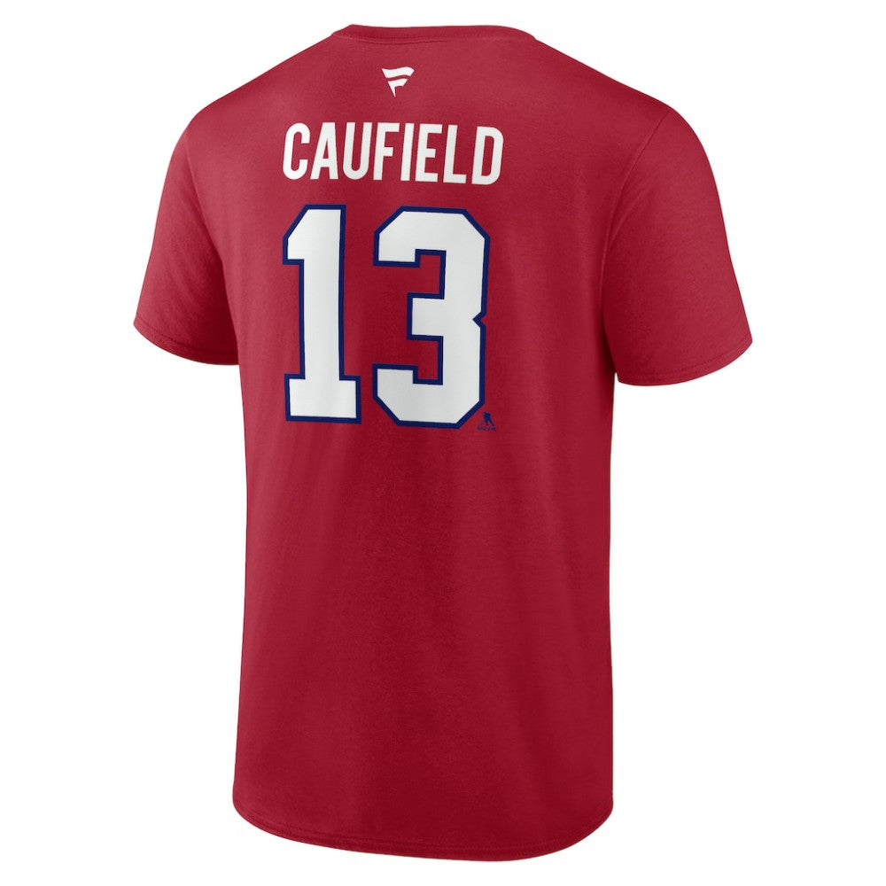Cole Caufield Montreal Canadiens Fanatics Authentic Stack Name & Number T-Shirt