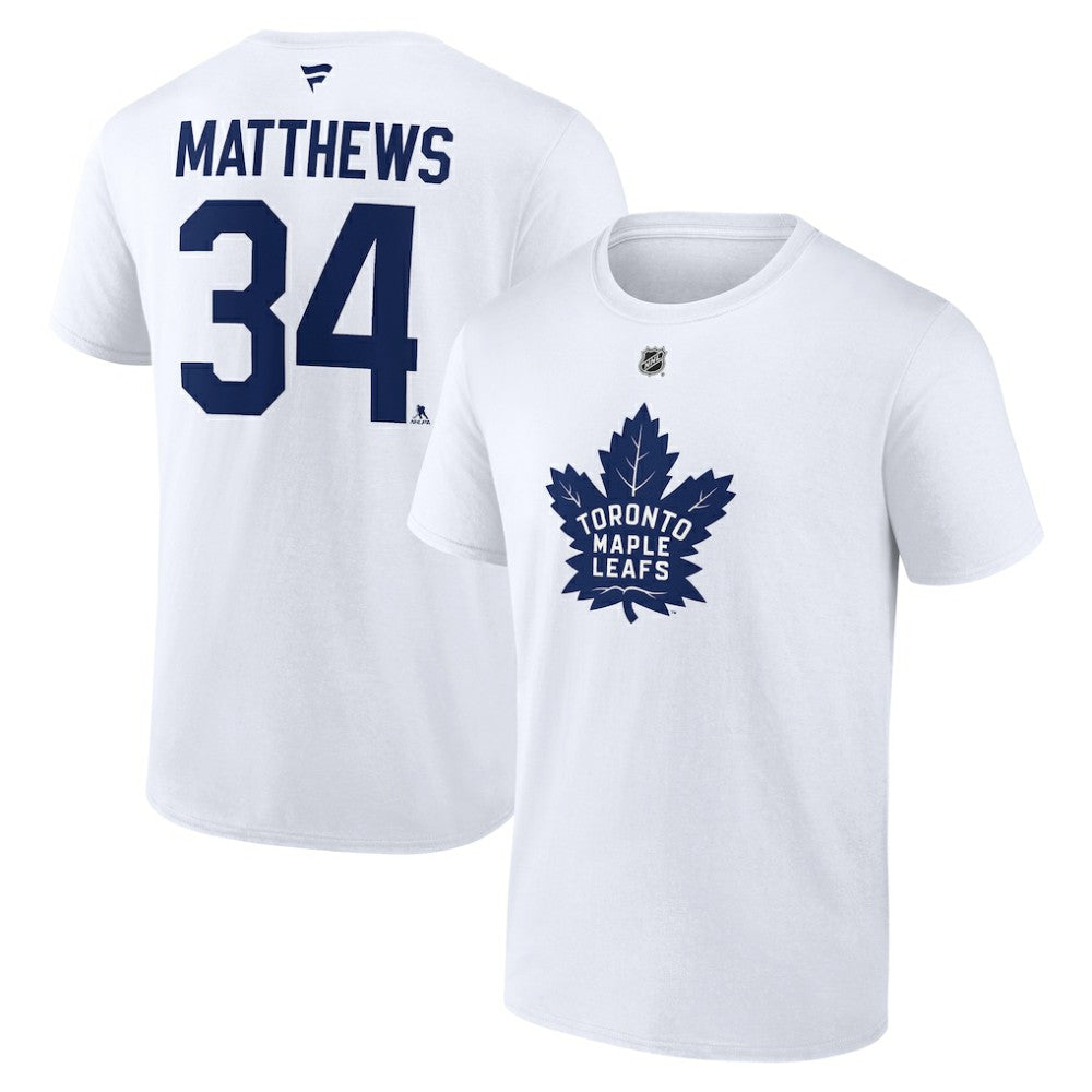 Auston Matthews Toronto Maple Leafs Fanatics Authentic Stack Name & Number T-Shirt