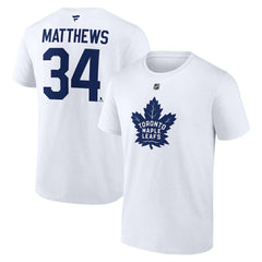 Auston Matthews Toronto Maple Leafs Fanatics Authentic Stack Name & Number T-Shirt