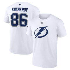 Nikita Kucherov Tampa Bay Lightning Fanatics Authentic Stack Name & Number T-Shirt