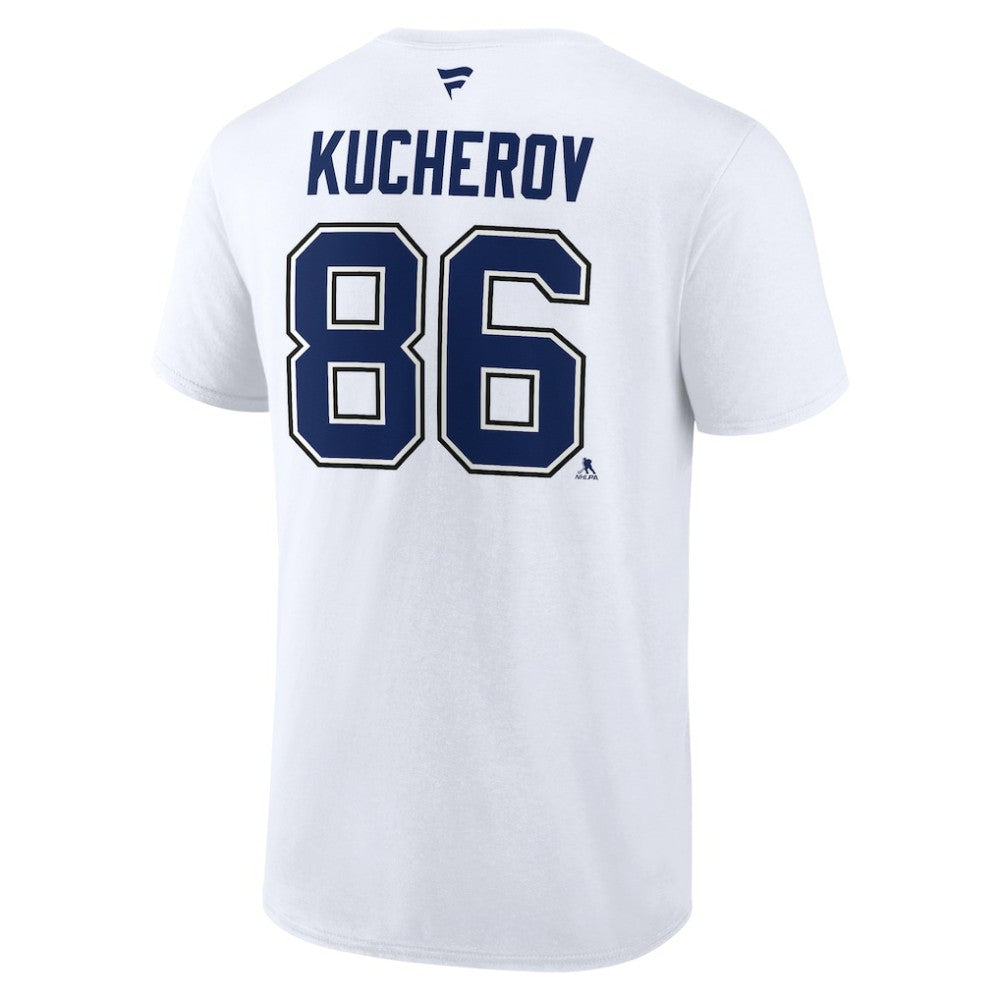 Nikita Kucherov Tampa Bay Lightning Fanatics Authentic Stack Name & Number T-Shirt