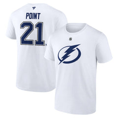 Brayden Point Tampa Bay Lightning Fanatics Authentic Stack Name & Number T-Shirt