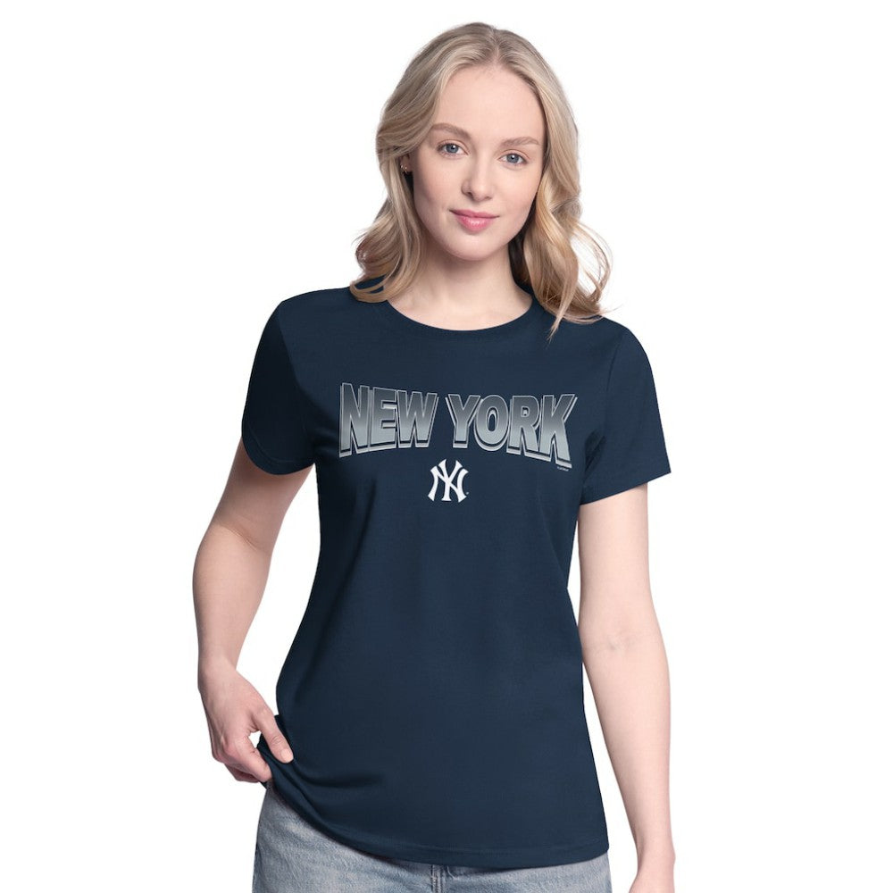 New York Yankees G-III 4Her by Carl Banks Women's T-Shirt and Hoodie Combo Pack - Navy/Bright Heather Ceramic | New Era