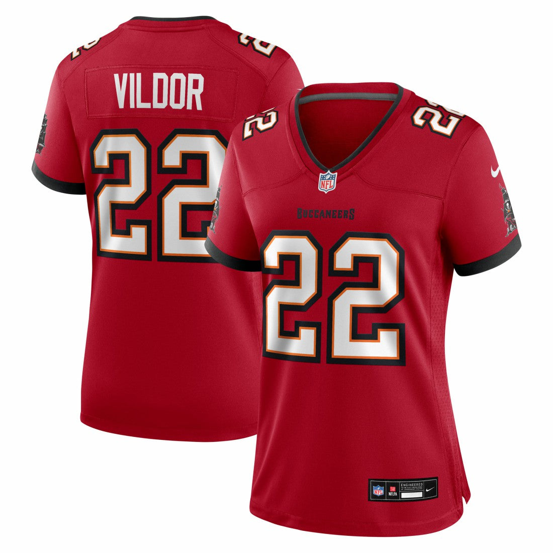 NFL Tampa Bay Buccaneers Kindle Vildor  Women's Team Game Jersey