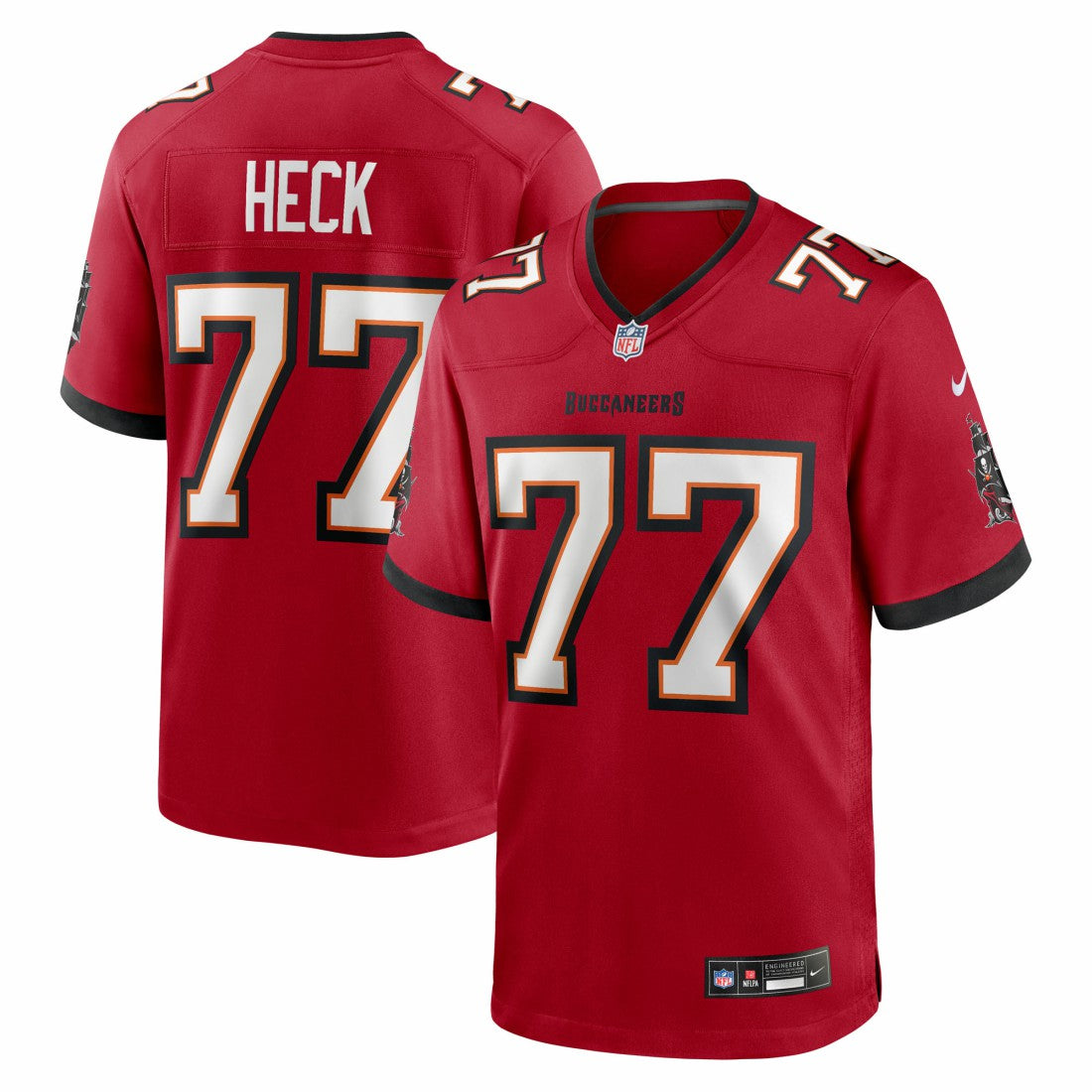NFL Tampa Bay Buccaneers Charlie Heck  Team Game Jersey