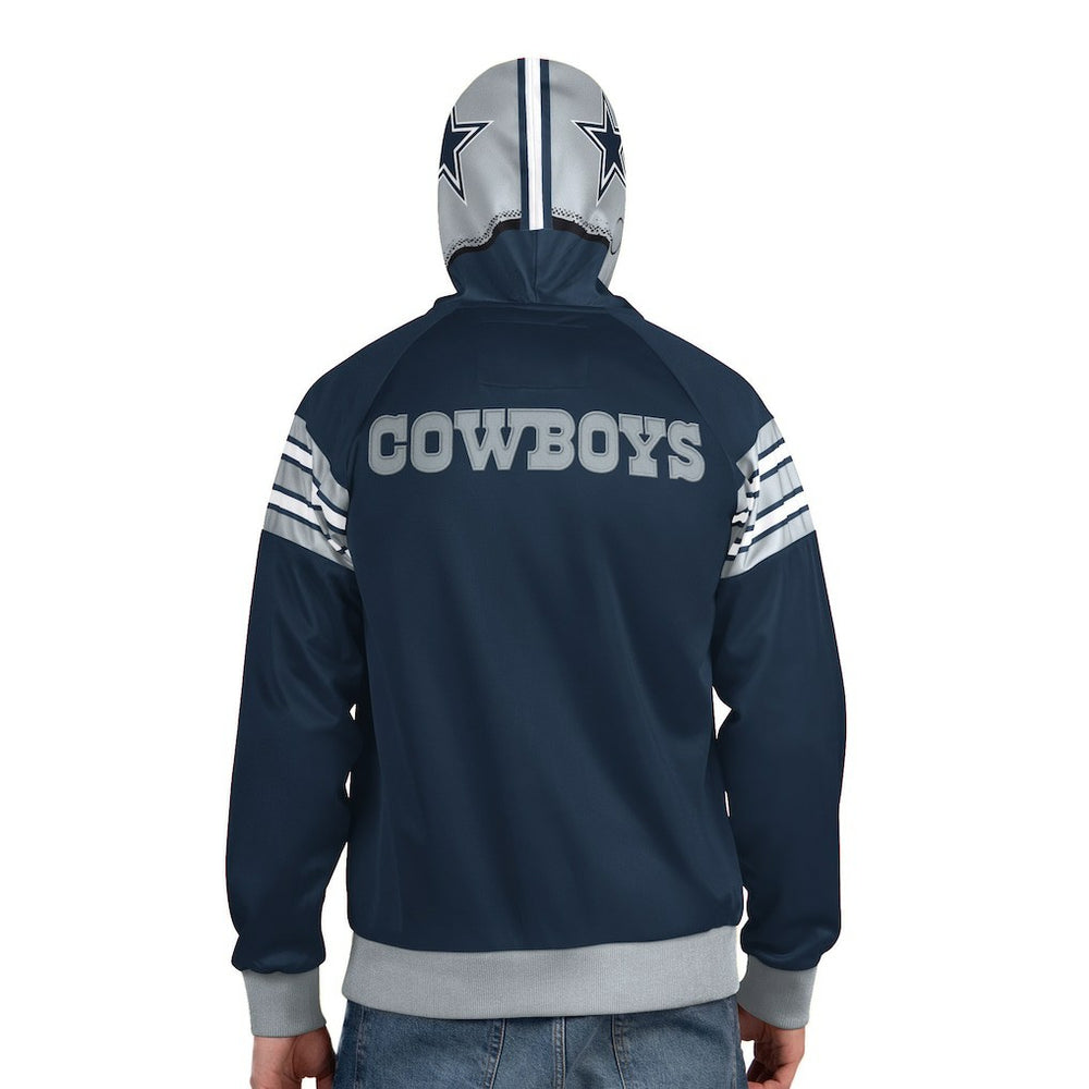 NFL Dallas Cowboys Pro Player Helmet Full-Zip Hooded Track Jacket