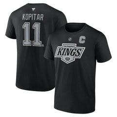 Anze Kopitar Los Angeles Kings Fanatics Authentic Stack Name & Number T-Shirt