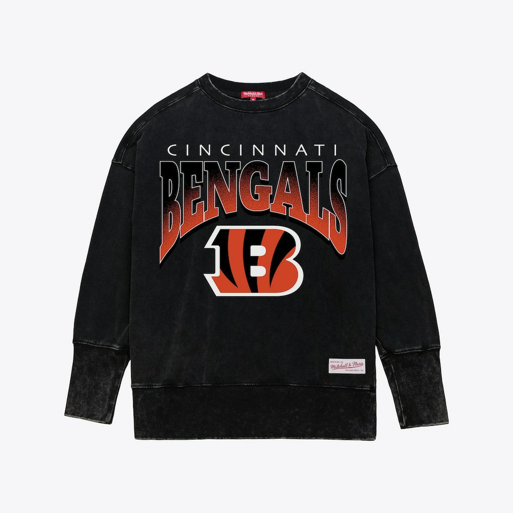 NFL Cincinnati Bengals Women's Delineate Mineral Wash Crewneck Sweatshirt