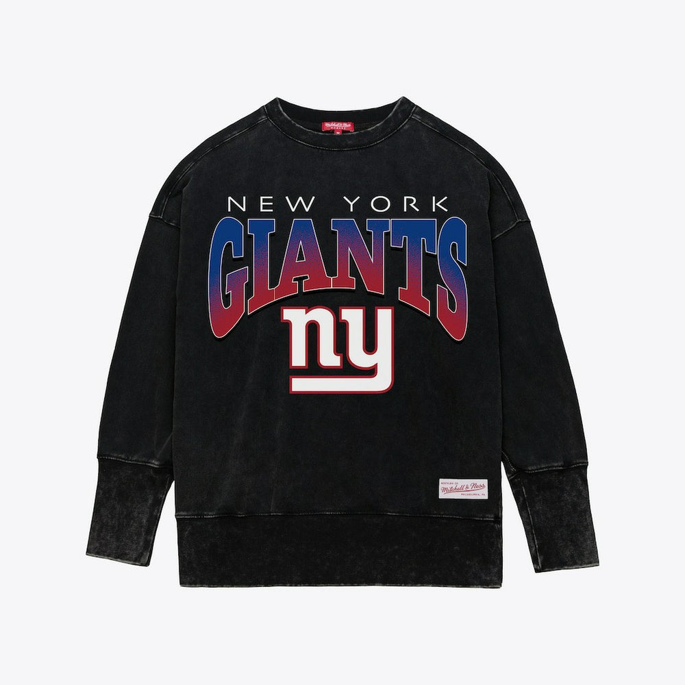 NFL New York Giants Women's Delineate Mineral Wash Crewneck Sweatshirt
