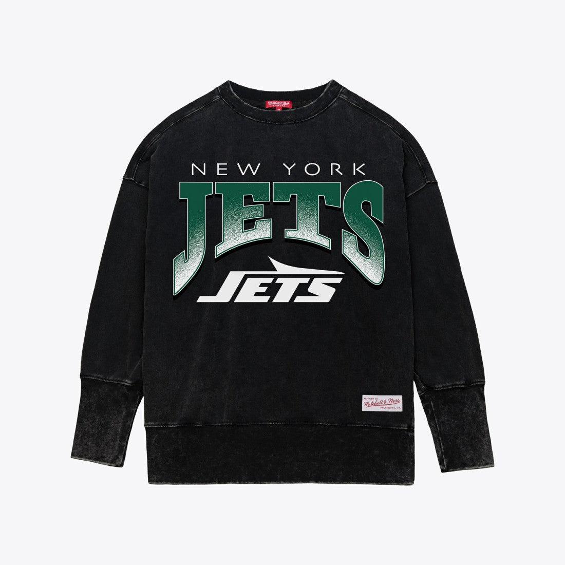 NFL New York Jets Women's Delineate Mineral Wash Crewneck Sweatshirt