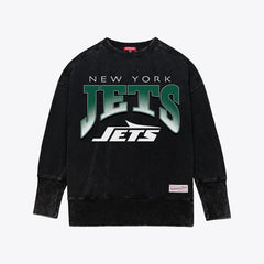 NFL New York Jets Women's Delineate Mineral Wash Crewneck Sweatshirt