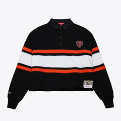 NFL Chicago Bears Women's Cropped Long Sleeve Rugby Polo
