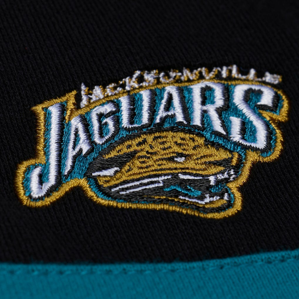 NFL Jacksonville Jaguars Women's Throwback Cropped Long Sleeve Rugby Polo
