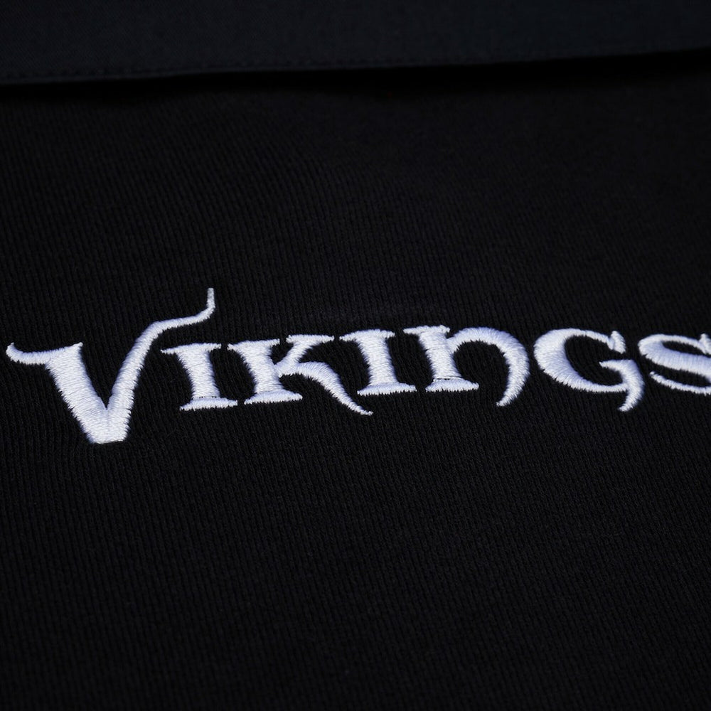 NFL Minnesota Vikings Women's Cropped Long Sleeve Rugby Polo