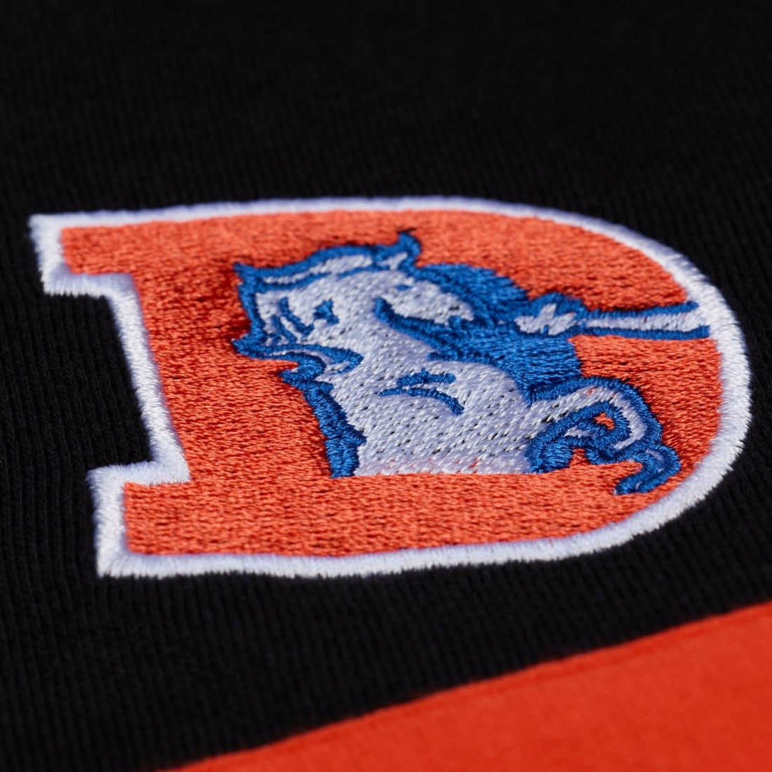 NFL Denver Broncos Women's Throwback Cropped Long Sleeve Rugby Polo