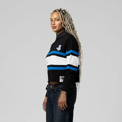 NFL Detroit Lions Women's Cropped Long Sleeve Rugby Polo