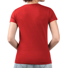 Texas Rangers G-III 4Her by Carl Banks Women's Super-Slim Fit Lightweight Pinstripe Circle V-Neck T-Shirt - Red