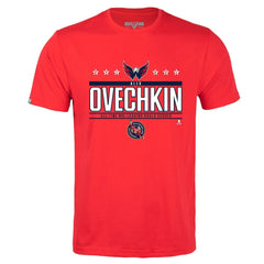 Alexander Ovechkin Washington Capitals Levelwear NHL All-Time Leading Goal Scorer Milestone Stars Name & Number Richmond T-Shirt