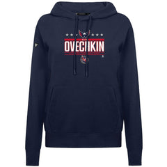 Alexander Ovechkin Washington Capitals Levelwear Women's NHL All-Time Leading Goal Scorer Milestone Stripes Name & Number Adorn Pullover Hoodie