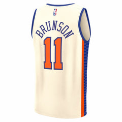 Jalen Brunson New York Knicks 2025/26 City Edition Fast Break Jersey - Cream | Fanatics for sale