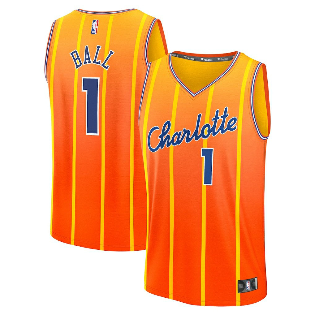 LaMelo Ball Charlotte Hornets 2025/26 City Edition Fast Break Jersey - Orange | Fanatics outlet