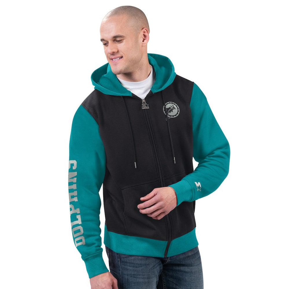 NFL Miami Dolphins Starter Thursday Night Gridiron Full-Zip Hoodie