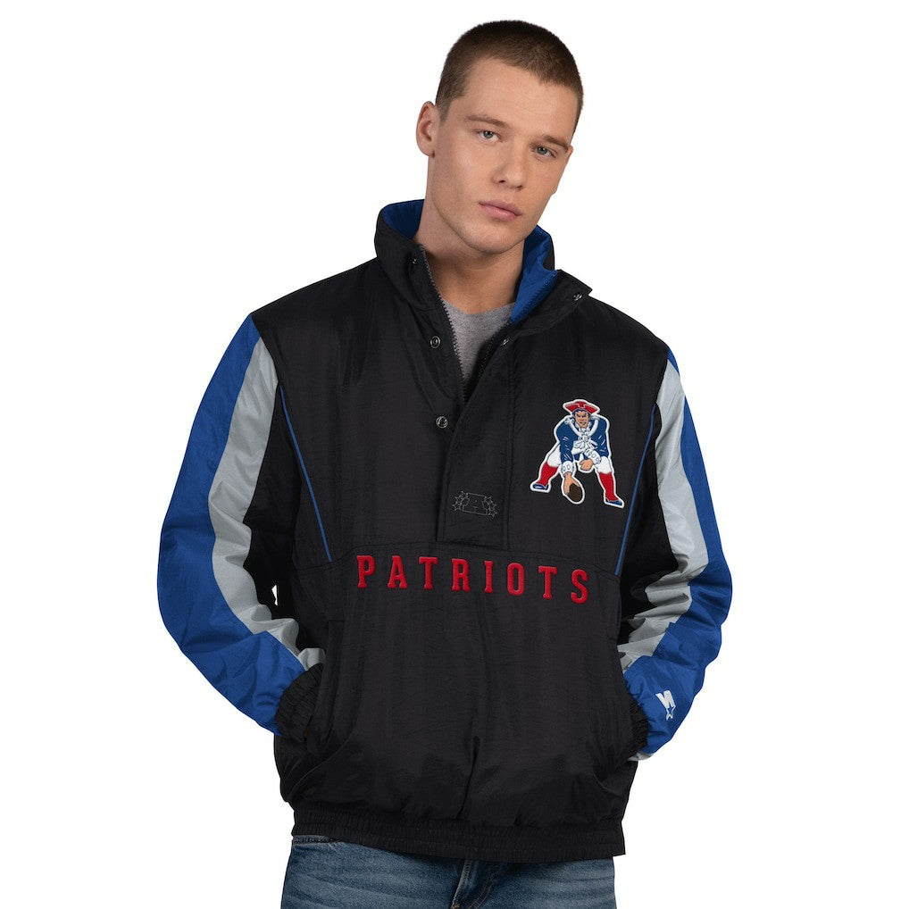 NFL New England Patriots Starter Thursday Night Gridiron Vintage Logo Half-Zip Jacket