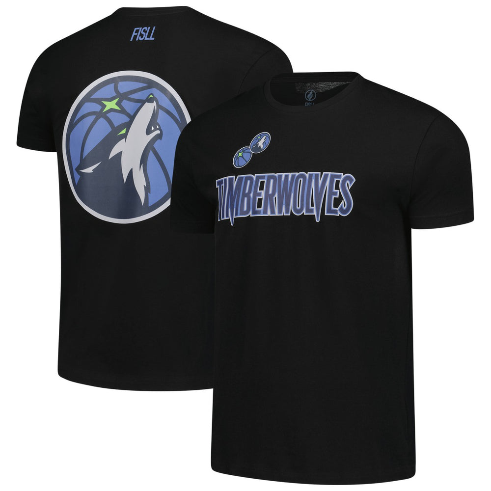 Minnesota Timberwolves FISLL Unisex Oversize Logo T-Shirt - Black for sale