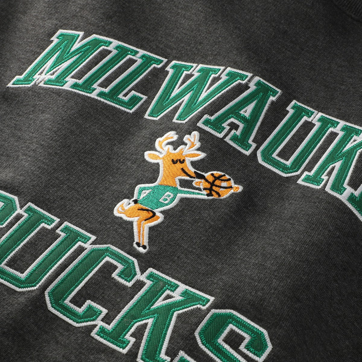 Milwaukee Bucks Hardwood Classics Big & Tall Crewneck Sweatshirt - Heather Charcoal | Mitchell & Ness shop